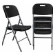 Silla BEACH NEW, plegable, metal, gris, polietileno negro