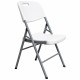 Silla BEACH NEW, plegable, metal, gris, polietileno blanco