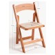 Silla Plegable LIVIA de Madera color Haya con Cojín