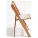 Silla Plegable LIVIA de Madera color Haya con Cojín