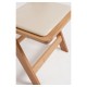 Silla Plegable LIVIA de Madera color Haya con Cojín