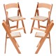 Silla Plegable LIVIA de Madera color Haya con Cojín
