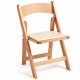 Silla Plegable LIVIA de Madera color Haya con Cojín