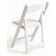 Silla Plegable LIVIA de Madera color Blanco con Cojín