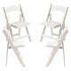Silla Plegable LIVIA de Madera color Blanco con Cojín