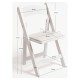 Silla Plegable LIVIA de Madera color Blanco con Cojín