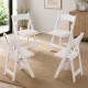 Silla Plegable LIVIA de Madera color Blanco con Cojín