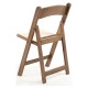 Silla Plegable ADELA de Polipropileno imitación Madera color Roble Claro con Cojín