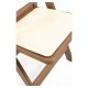 Silla Plegable ADELA de Polipropileno imitación Madera color Roble Claro con Cojín