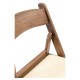 Silla Plegable ADELA de Polipropileno imitación Madera color Roble Claro con Cojín