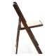 Silla Plegable ADELA de Polipropileno imitación Madera color Roble Oscuro con Cojín