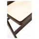 Silla Plegable ADELA de Polipropileno imitación Madera color Roble Oscuro con Cojín