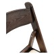 Silla Plegable ADELA de Polipropileno imitación Madera color Roble Oscuro con Cojín