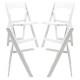 Silla Plegable ADELA de Polipropileno color Blanco con Cojín