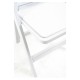 Silla Plegable ADELA de Polipropileno color Blanco con Cojín