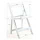 Silla Plegable ADELA de Polipropileno color Blanco con Cojín