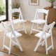 Silla Plegable ADELA de Polipropileno color Blanco con Cojín
