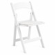Silla Plegable ADELA de Polipropileno color Blanco con Cojín