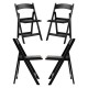 Silla Plegable ADELA de Polipropileno color Negro con Cojín