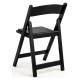 Silla Plegable ADELA de Polipropileno color Negro con Cojín