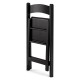Silla Plegable ADELA de Polipropileno color Negro con Cojín