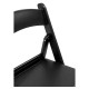 Silla Plegable ADELA de Polipropileno color Negro con Cojín