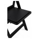 Silla Plegable ADELA de Polipropileno color Negro con Cojín