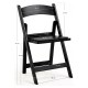 Silla Plegable ADELA de Polipropileno color Negro con Cojín
