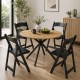 Silla Plegable ADELA de Polipropileno color Negro con Cojín
