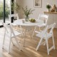 Silla Plegable ADELA de Polipropileno color Blanco con Cojín
