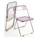 Silla Plegable MYTA de Policarbonato Transparente y Acero Reforzado