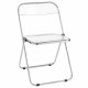 Silla Plegable MYTA de Policarbonato Transparente y Acero Reforzado