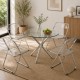 Silla Plegable MYTA de Policarbonato Transparente y Acero Reforzado