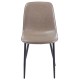 Silla PEÑAFIEL, metal, similpiel vintage gris