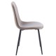Silla PEÑAFIEL, metal, similpiel vintage gris