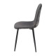 Silla HORUS NEW, metal, tapizado velvet gris con trasera floral a juego