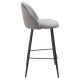 Taburete MAGDA NEW, metal, tapizado velvet gris