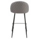 Taburete MAGDA NEW, metal, tapizado velvet gris