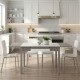 Mesa extensible de cristal para cocina y comedor estilo Alba modelo Liria
