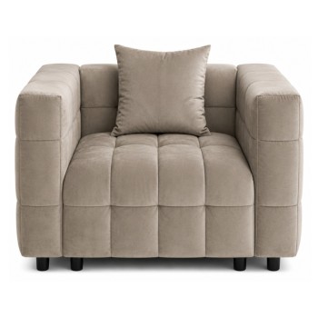 Sillón LORING, tejido velvet gris claro 25