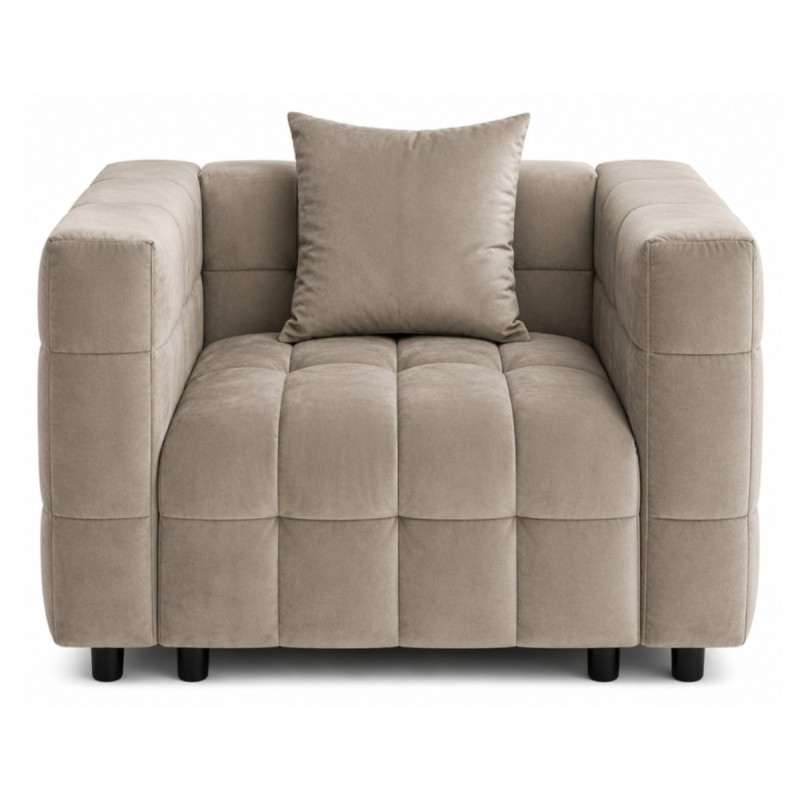 Sillón LORING, tejido velvet gris claro 25
