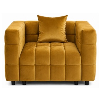 Sillón LORING, tejido velvet camel 34