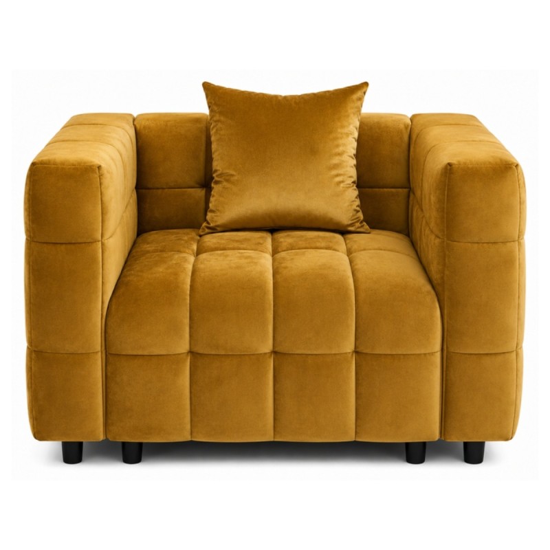 Sillón LORING, tejido velvet camel 34