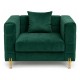 Sillón LARIOS, tejido velvet verde oscuro 42