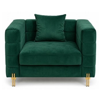 Sillón LARIOS, tejido velvet verde oscuro 42