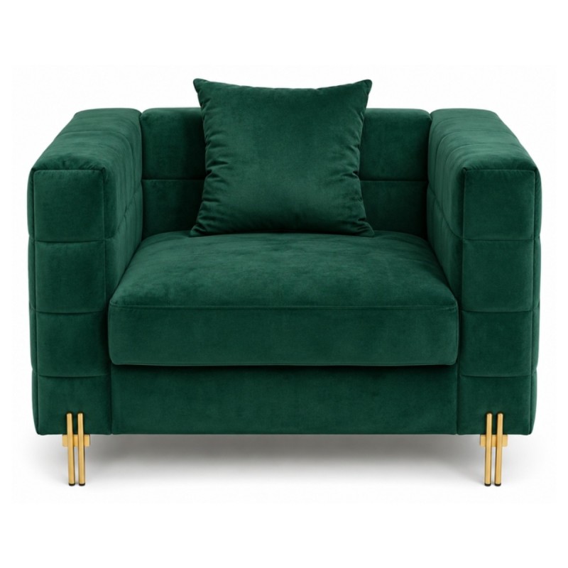 Sillón LARIOS, tejido velvet verde oscuro 42