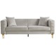 Sofá LARIOS, 3 plazas, tejido velvet gris claro 25