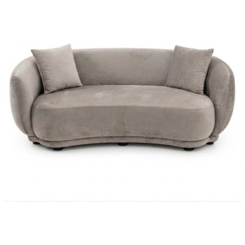 Sofá Rachel, 3 plazas, tejido velvet gris claro 25