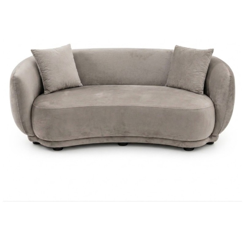 Sofá Rachel, 3 plazas, tejido velvet gris claro 25