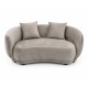Sofá Rachel, 2 plazas, tejido velvet gris claro 25